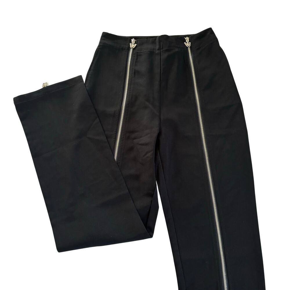 Dolls Kill The Kript Black Butterfly Zipper Pull On Pants Women’s Size Small NWT